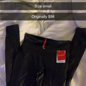 SPANX Shiny Black Leggings